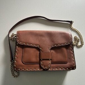 Rebecca Minkoff Moto Festival Leather Studded  Boho Biker Core Crossbody Purse